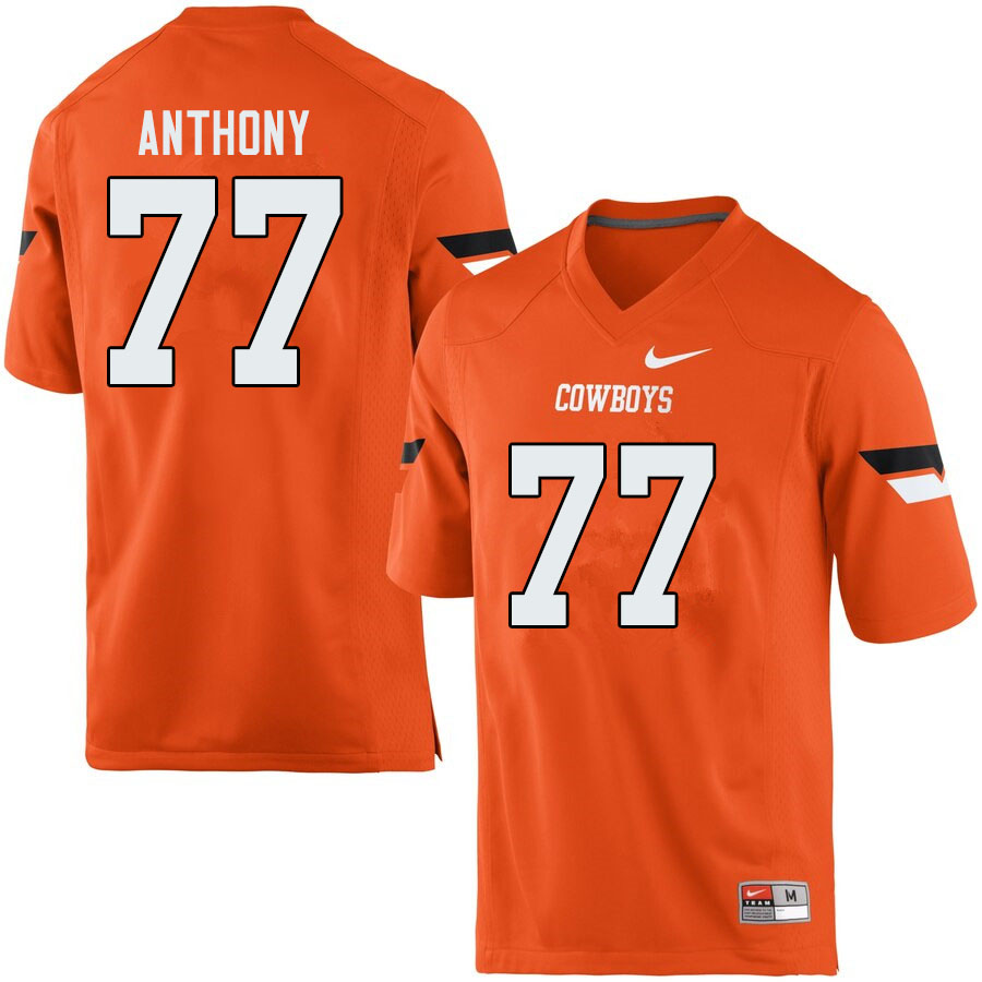 Men #77 Hunter Anthony Oklahoma State Cowboys College Football Jerseys Sale-Orange - Click Image to Close